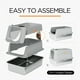 thumbnail image 4 of Caja de arena para gatos Citylife de acero inoxidable XL con tapa para grandes felinos, 4 of 8