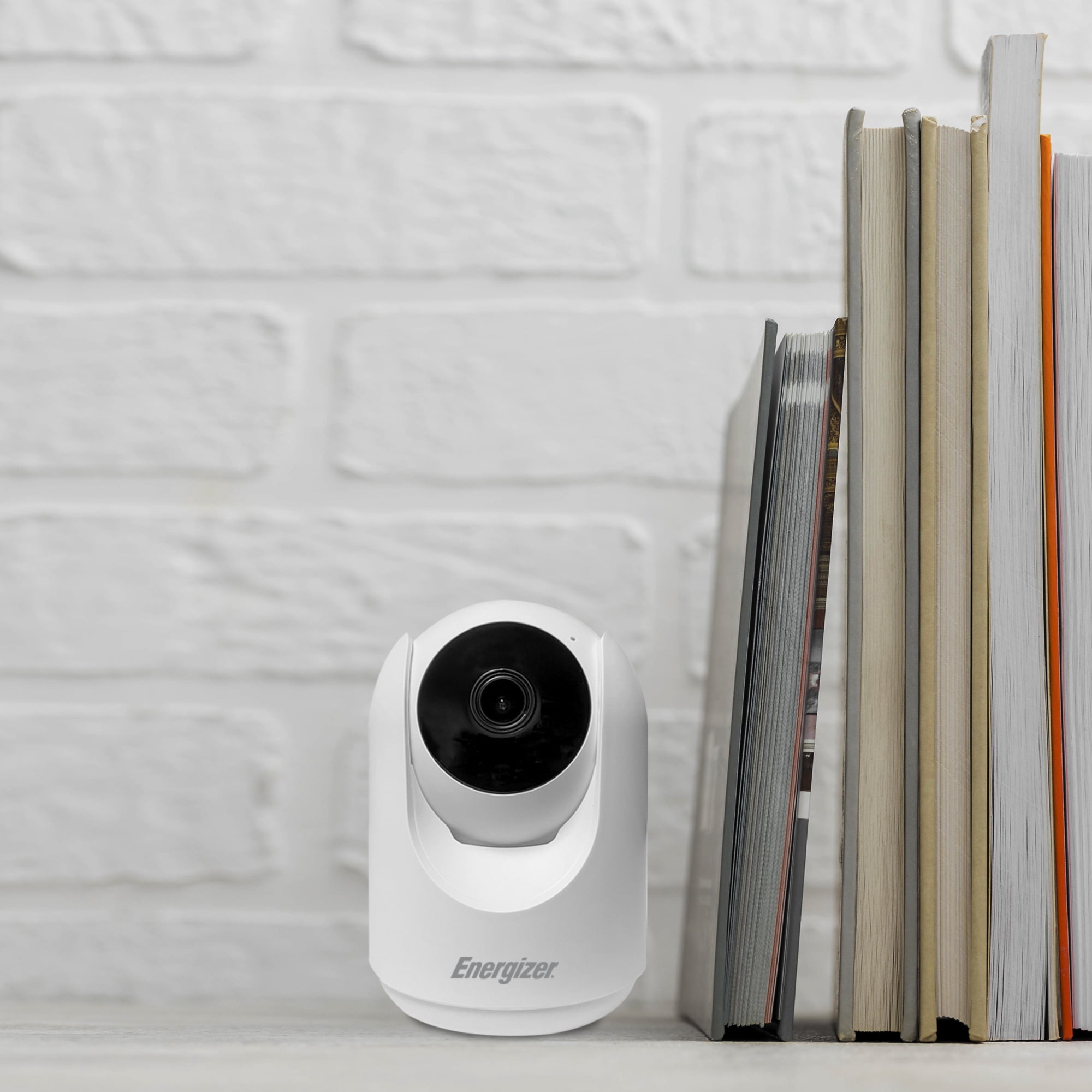 Energizer Smart 1080p Indoor Pan & Tilt Wired Camera, Motion Tracking, Two-Way Conversation, Night Vision, Instant Notifications, Works with Google Home and Alexa, Night Vision