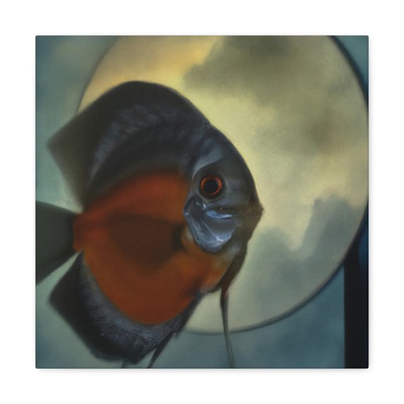 Discus in Motion. - Canvas