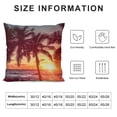 thumbnail image 5 of Throw Pillow Cover Hawaii Sunset Beach Palm Trees Seagull Print Home Decor Pillowcase for Sofa, 5 of 5