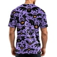 thumbnail image 7 of Halloween Shirts for Men Short Sleeve Round Neck Pumpkin Bat Print Pullovers Causal Loose Funny T Shirts, 3XL, 7 of 7