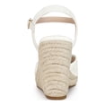 thumbnail image 2 of BLISSFUL STEP Women's Espadrille Platform Closed Toe Lace Wedge Heel Sandals 7, 2 of 8
