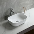 thumbnail image 4 of FELICON Bathroom Sink Vessel Sink White Ceramic Rectangle Sink 455 * 320 * 135mm(17.9 * 12.6 * 5.3 in), 4 of 10