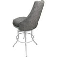 thumbnail image 2 of Tobias Designs Melisima 30" Swivel Metal & Fabric Bar Stool in Majave Gray/White, 2 of 2