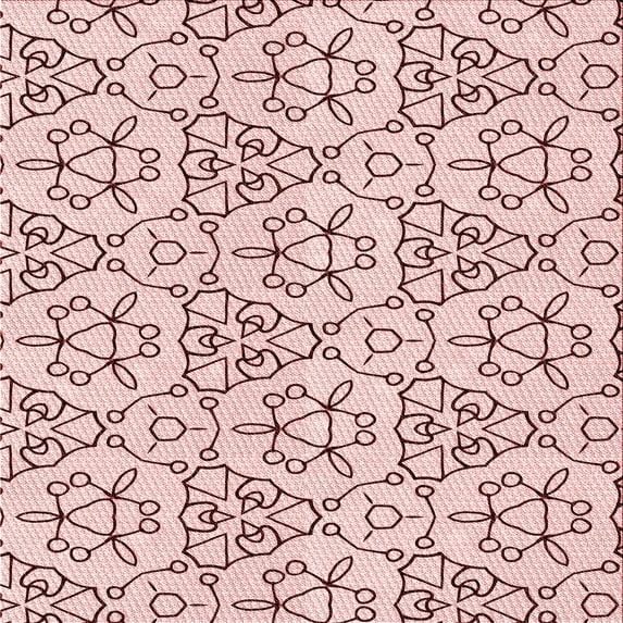 Ahgly Company Indoor Square Patterned Pink Bubble Gum Pink Area Rugs, 6' Square