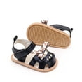 thumbnail image 6 of Musuos Baby Girls Bows Sandals 0-18 Months Floral Embroidered Hollowed out Summer Soft Sole Flats Walking Shoes for Toddler Infant, 6 of 8