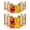 Amber, variant on Ribbed Glassware Vintage Drinking Glasses - 13 Oz Glassware Set of 6 Highball Origami Style Fluted Vertical Stripes Tumblers Juice Drinking Cups Dishwasher Safe