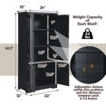 thumbnail image 3 of LOKO Kitchen Pantry Storage Cabinet, Modern Kitchen Cupboard with Adjustable Shelves and Anti-toppling Device, Multifunctional Floor Cabinet, 24 x 13 x 48.5 inches (Black), 3 of 14