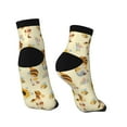 thumbnail image 4 of Bingfone Watercolor Bee Honey Honeycomb Bee Design Patterned Men'S Women'S Casual Cotton Socks, 4 of 9