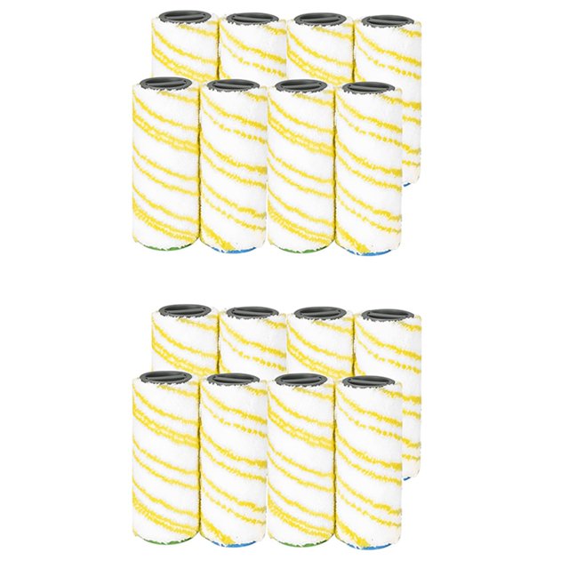 16 Pcs Brosse à Rouleau Accessoires de Remplacement pour Nettoyeur de Sol Électrique FC5 FC7 FC3 FC3D