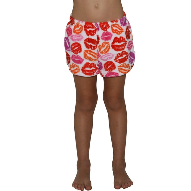 Up Past 8 Girls Boxer Shorts Pajama Fun Shorts Plush Lounge Sleepwear