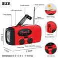 thumbnail image 6 of TSV Emergency Radio, Solar Hand Crank Self-Powered Weather Radio with 2000mAh Rechargeable Battery, Bright LED Flashlight, for Household Emergency, Outdoor Survival, 6 of 9