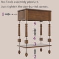 thumbnail image 6 of LEEMTORIG Solid Wood End Table Narrow Side Table with Drawer, Cherry Wood End Table living room, 13"W Slim Bedside Table Small Nightstand, 22"D x 22.3"H, No-tools Assembly, Beeswax Brown BBJ-004-DR, 6 of 15