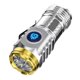 thumbnail image 3 of Linterna LED brillante tipo C recargable de 5 modos Linterna impermeable Plata, 3 of 6