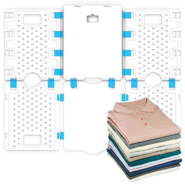 BoxLegend Version 4 Shirt Folding Board t Shirts Clothes Folder Durable Plastic Laundry folders Folding Boards Helper Tool for Adults and Children White