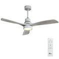 thumbnail image 6 of Sofucor 52" Dimmable Silver Ceiling Fan with Integrated LED Light and Remote Control, 6 of 8