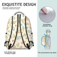 thumbnail image 5 of Pioneer Flower Floral Print Pattern Backpack for School, Cute School Bag with Adjustable Shoulder Straps and Padded Back, 15.3"x11"x7.1", 5 of 5
