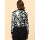 thumbnail image 5 of Dde San Patricio ChaqueDe Bombardero Floral LigeCon CremalleY Cuello Alto PaMujer Gris XL, 5 of 6