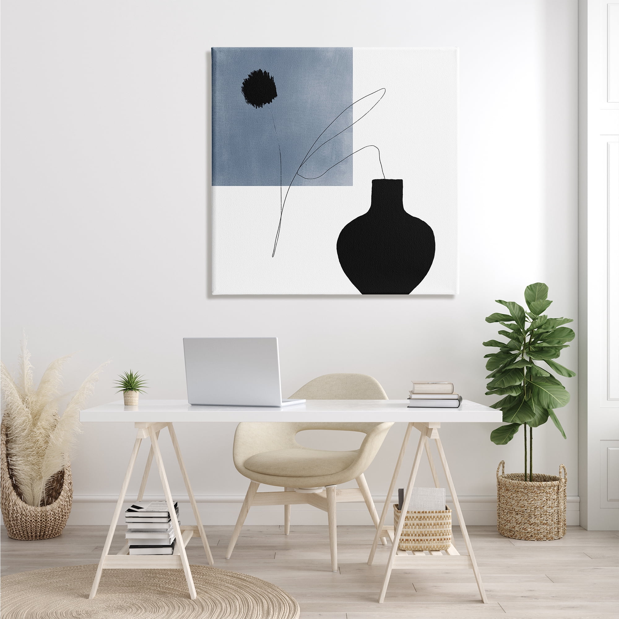 Stupell Industries Breath of Fresh Air Modern Shape Abstraction Abstract Painting Gallery Wrapped Canvas Print Wall Art, 36 x 36