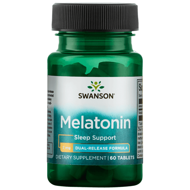Sleepatonin Swanson Melatonin - Dual-Release 3 mg 60 Tablets - Walmart.com ...