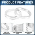 thumbnail image 5 of Unique Bargains Car Wheel Hub Centric Rings Wheels Center Shaft Shock Absorbing Hubrings Aluminium Alloy Silver Tone Durable OD 71.6mm to ID 56.6mm, 5 of 7