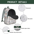 thumbnail image 4 of Unisex Boho Chic Backpack, Bohemian Print Zipper Bag with Front Pocket, Durable Lightweight Rucksack for School University Work Commute, Excellent Gift, 4 of 5
