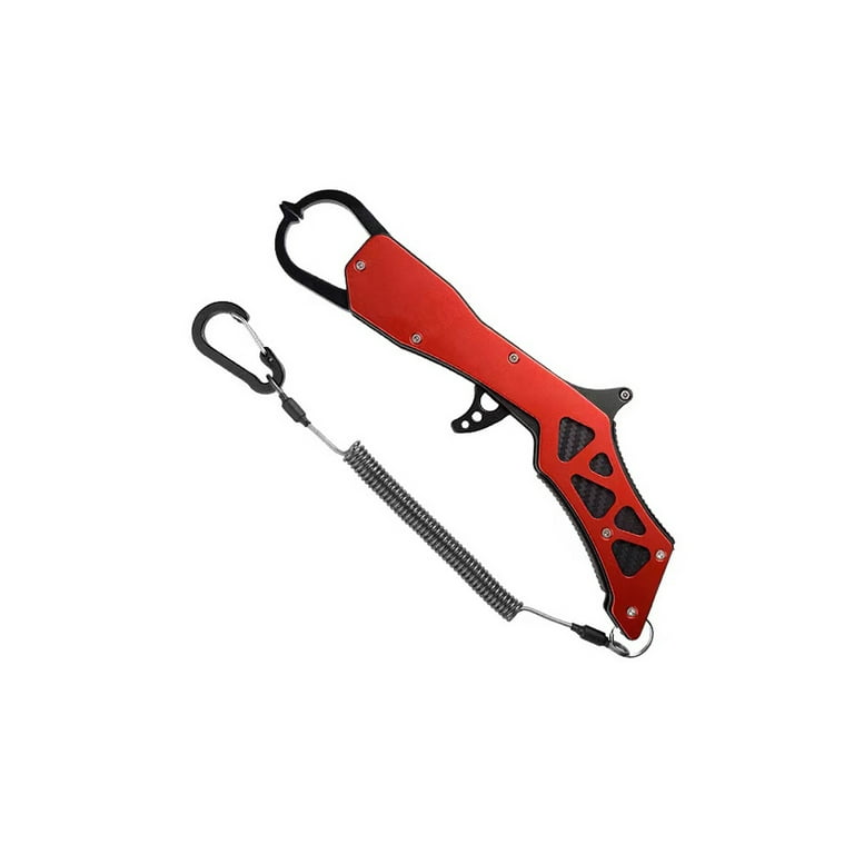 BE-TOOL Fish Gripper Tool with Bag Fishing Gear Stainless Steel Fishing  Pliers Fish Holder Fishing Tool Anti Slip Red