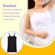 thumbnail image 5 of Qarigey Chaleco Modal de moda coreana con cuello en U, vestido de deslizamiento desnudo, buena elasticidad, correa ajustable, ropa interior, camiseta Prendas para la parte del cuerpo Negro METRO Qarigey AP011308-12B, 5 of 6