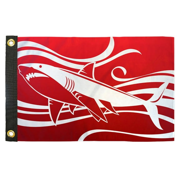 Shark 12x18in Boat Flag - Boating Sailing ATV Flag