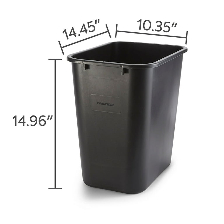 Coastwide Professional 7 Gallon Black Plastic Wastebasket