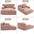 thumbnail image 6 of Chaise Lounge Chair Indoor, Oversized Boneless Sleeper Sofa Bed with 3 Pillows and Storage Pockets,Comfy Chenille Cloud Couch,Modern Deep Seat Reading Chair for Living Room, 6 of 7