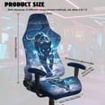 thumbnail image 2 of Whosucclay Tiger Lightning Print Gaming Chair Cover,Removable Office Chair Cover with Zipper,Stretch Anti-dust Universal Rotating,Washable High Back Computer Seat Protector for Pets, 2 of 8