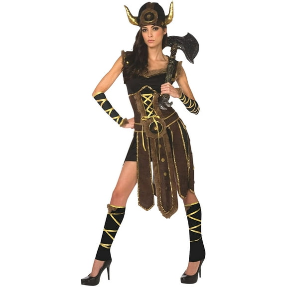Morph Womens Ladies Viking Barbarian Warrior Princess Halloween Costume Halloween Brown M