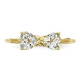 thumbnail image 4 of 14k Yellow Gold Aquamarine Bow Ring Birthstone March, 4 of 9