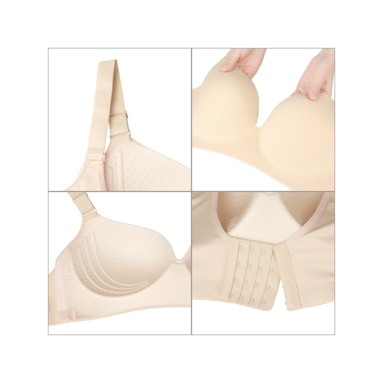 Unique Bargains Women's Plus Full Figure Seamless Original Wire free Pull  UP Bras