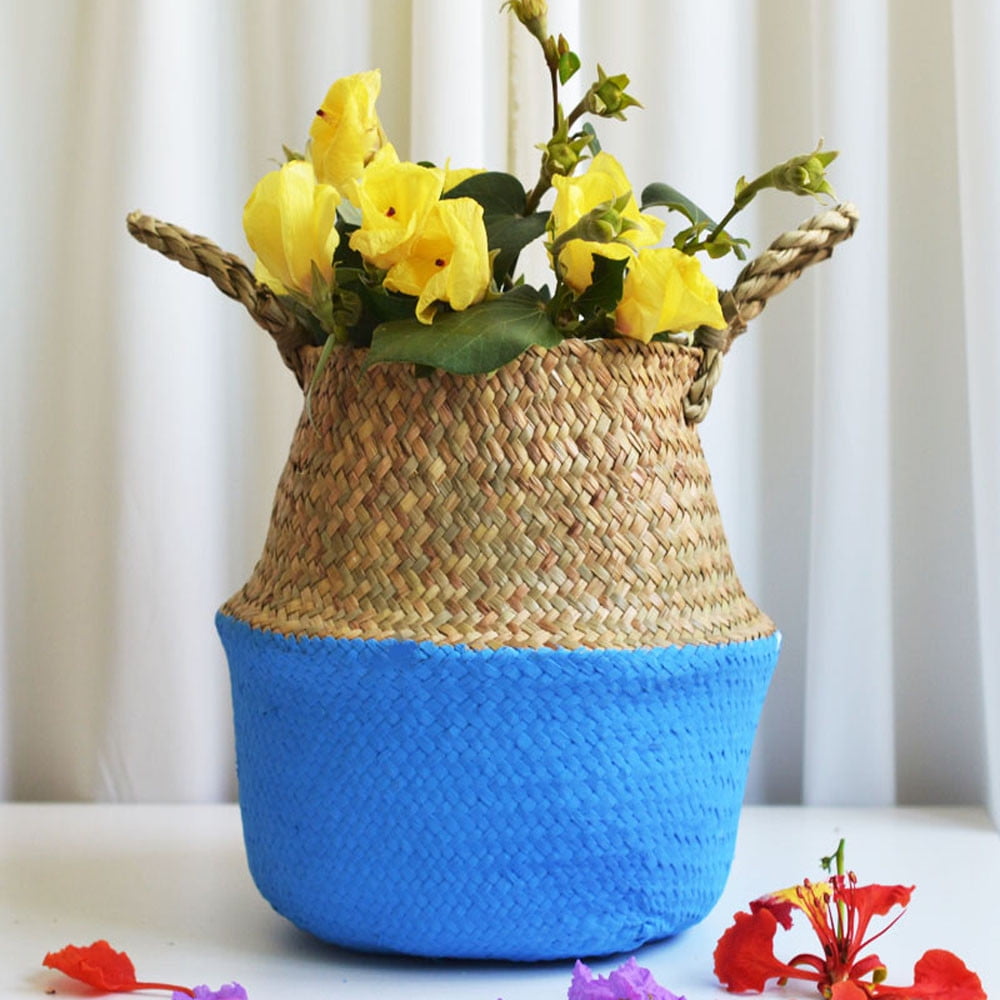 Seagrass Wicker Basket Wicker Basket Flower Pot Folding Basket Dirty Home USA 