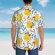 thumbnail image 4 of Fotbe Ducks and Anchors Camisa Hawaiana para Hombre Unisex – Camisa Casual de Verano con Botones de Manga Corta de Algodón y Lino,Large, 4 of 7