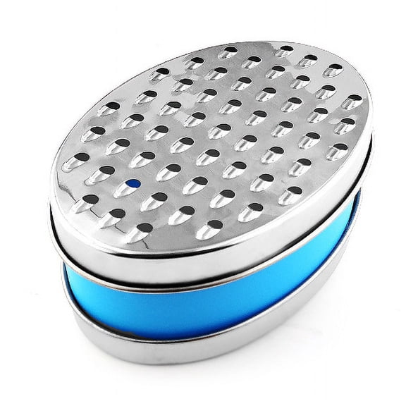 Cheese Grater, Grater Lemon with Food Storage Container & Lid Grinder Grater for kitchen - Perfect For Hard Parmesan,Butter (Blue)