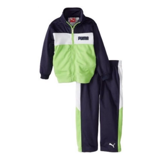 PUMA - Puma Infant Boys 2 Piece Green & Navy Jacket & Pants Set Baby ...