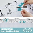Ikfashoni Hookless Shower Curtain with Snap in Liner, Teal Floral