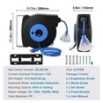 thumbnail image 3 of KFFKFF Retractable Power Cable Reel, 50 FT, Durable 14AWG/3C SJTOW Cable with Illuminated Triple Outlet, 13 Amp Safety Breaker, 180° Rotatable Bracket for Wall or Ceiling Installation, 3 of 9