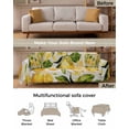 thumbnail image 3 of Lemon Watercolor Sofa Couch Covers for Dog,Washable Sofa Throw Cover Single Slipcovers for Armchair with Tassels,Summer Fruit Botanical Painting Couch Protector Towel Blanket Medium 71''x91'', 3 of 8