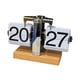 thumbnail image 3 of Reloj de escritorio con tapa, automático de página, diseño Digital Vintage, reloj de mesa con Base de madera para Hotel, oficina, dormitorio,, 3 of 9