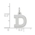 thumbnail image 2 of FJC Finejewelers 10 kt White Gold Small Block Initial D Charm 18 mm x 10 mm, 2 of 4