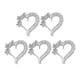 thumbnail image 2 of 5 Piezas de Accesorios de Joyería de Aleación de Vidrio Con Diamantes de Imitación de Corazón de Amor Diy para Manualidadas y decoración, Con Múltiples usos, 2 of 7