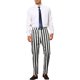 thumbnail image 2 of Pantalones de vestir a rayas INSPIRE CHIC para hombres grandes y altos, con frente plano, tamaño 34, en negro y blanco, 2 of 4