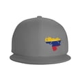 thumbnail image 3 of DouZhe Cap Flat Brim Snapback Hat, Venezuela Carte Drapeau Imprime Réglable Gris Adulte Baseball Cap, 3 of 6
