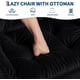 thumbnail image 2 of Negra comfortable accent lazy chair con ottoman - 400lb capacity, oversized reading armchair con folding footrest y side pocket para sala de estar o dormitorio, 2 of 3