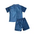thumbnail image 3 of Toddler Baby Kids Satin Pajamas Set  Long Sleeve Button-Down Sleepwear PJs for Girls, 3 of 6