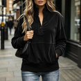 thumbnail image 5 of XIAOCHA Men's Quarter Button Pullover Sweatshirt Relaxed Fit Fall Winter Daily Sweatshirts, 5 of 7
